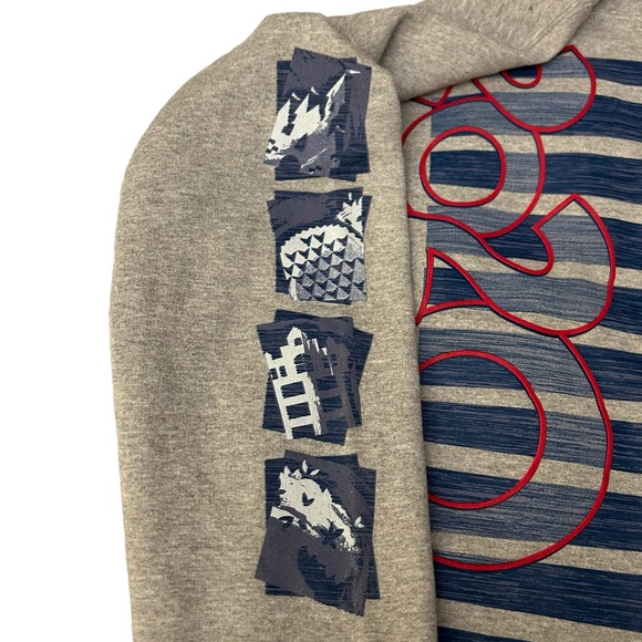 Walt Disney World 2020 Crewneck Sweatshirt Medium Gray with Characters & Parks - Picture 5 of 9